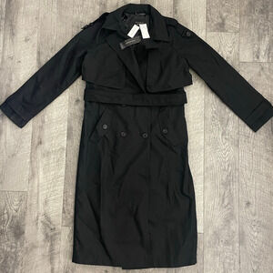 BANANA REPUBLIC Essential Trench Coat Small Petite NEW Italian Water-Resistant